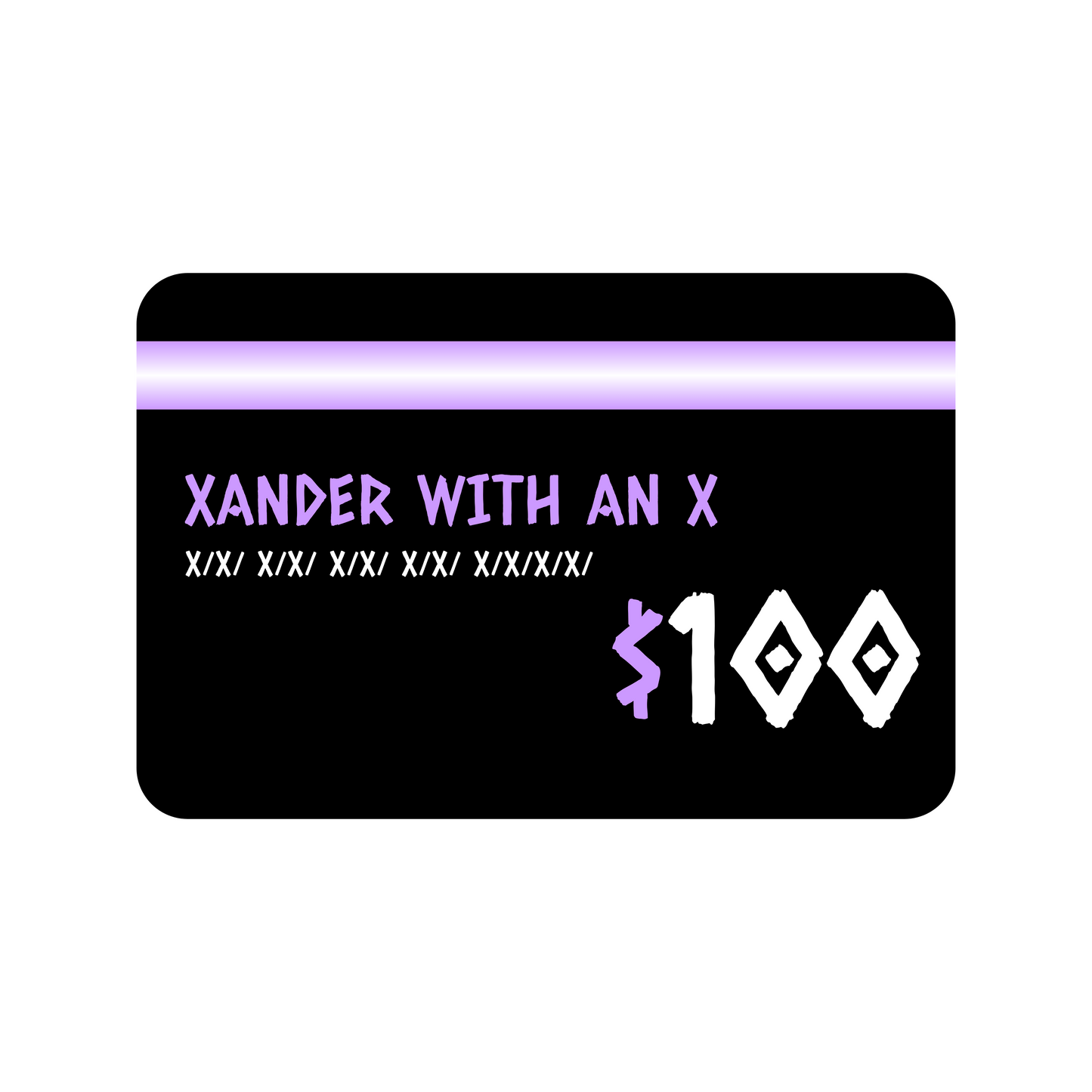 Xander with a Gift Card