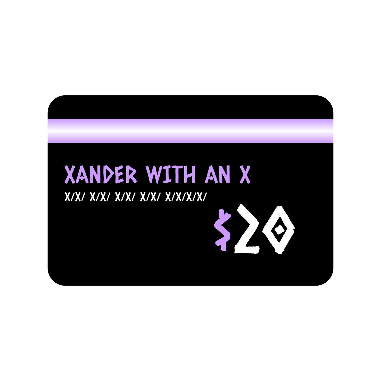 Xander with a Gift Card