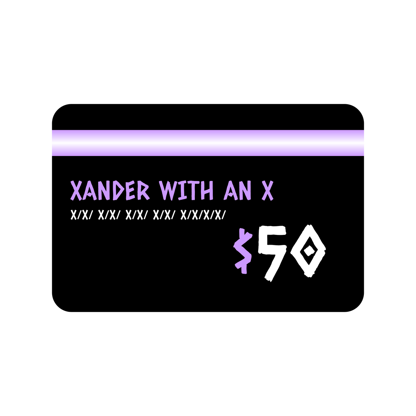 Xander with a Gift Card