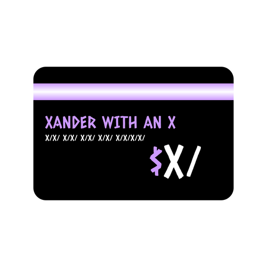 Xander with a Gift Card